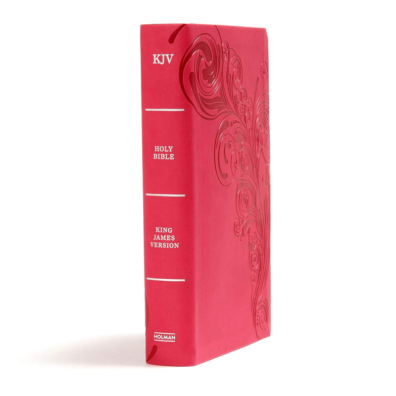 KJV Large Print Personal Size Reference Bible, Pink LeatherTouch by Holman Bible Staff