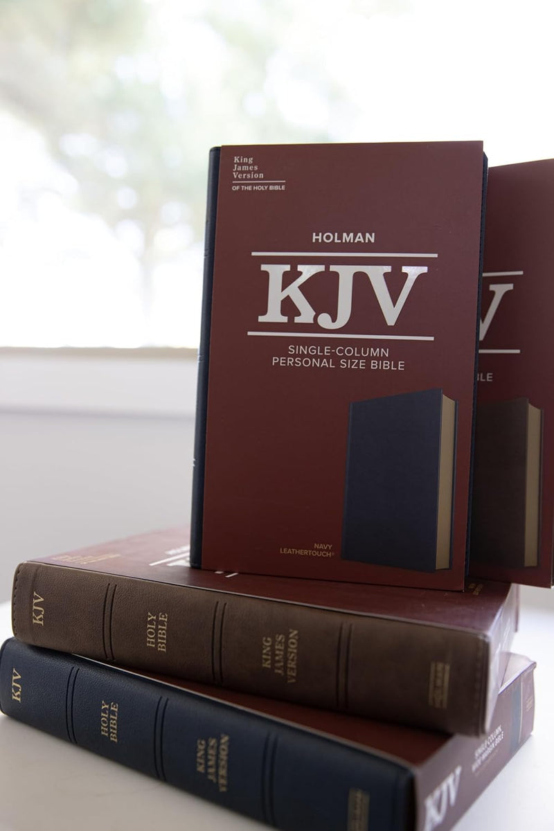 KJV Single-Column Wide-Margin Bible, Brown Leathertouch by olman Bible Publishers