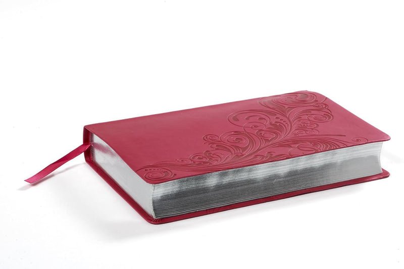 NKJV Large Print Personal Size Reference Bible, Pink LeatherTouch by Holman Bible Staff