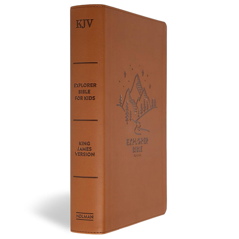 KJV Explorer Bible for Kids, Brown Leather Touch Placing God's Word in the Middle of God's World by Holman Bible Publishers