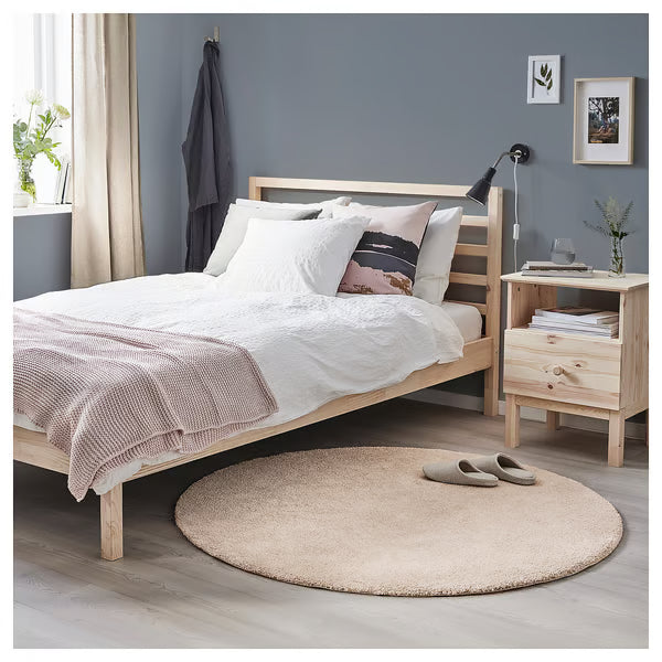 IKEA New STOENSE Rug, low pile, off-white, 130 cm (4 ' 3 ")