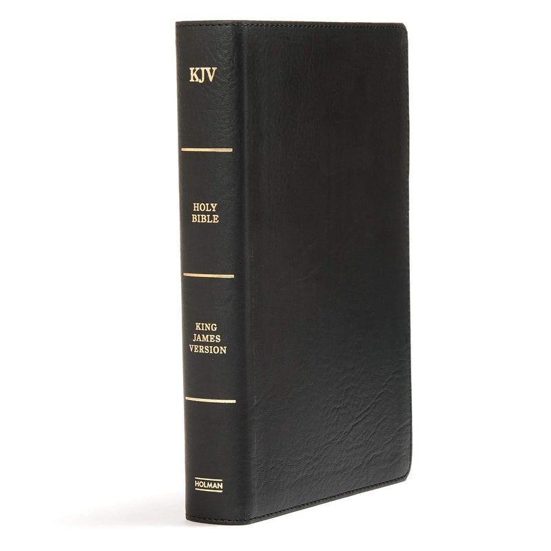 KJV Large Print Personal Size Reference Bible, Black LeatherTouch, Indexed by Holman Bible Staff