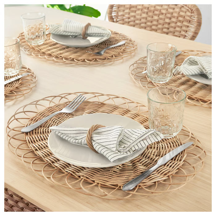 IKEA VARGFISK Place mat, natural/rattan handmade, 35 cm (13 ¾ ")