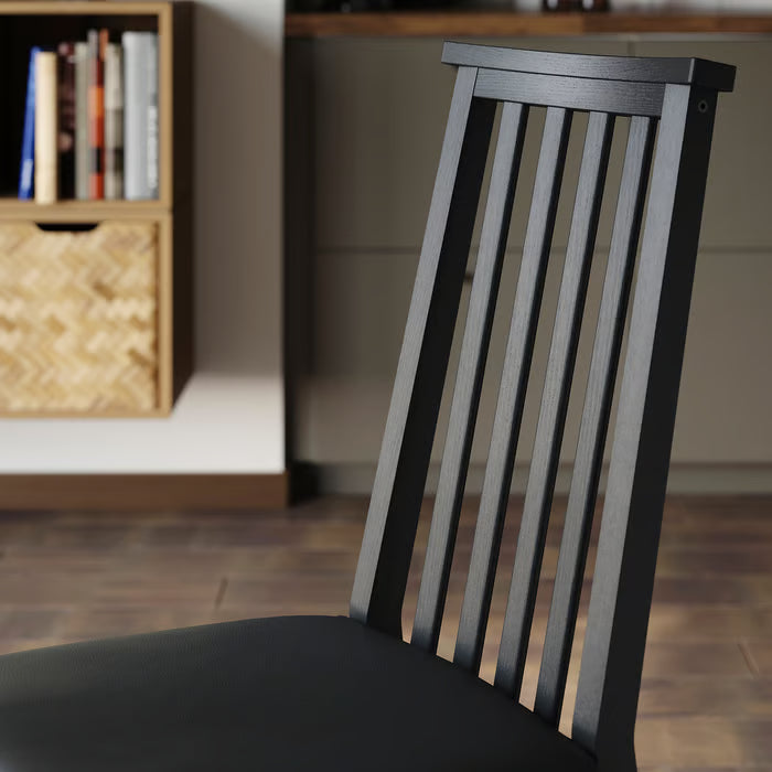 IKEA ÅLHULT / ÅLHULT Table and 6 chairs, black/brown/Bomstad black black, 170x80 cm (66 7/8x31 1/2 ")