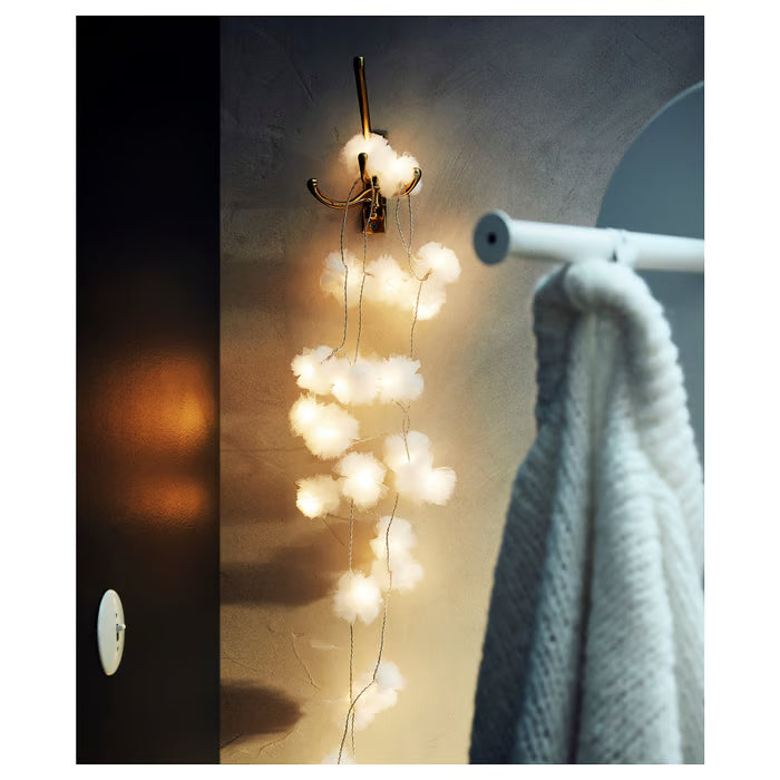 IKEA LIVSAR LED lighting chain with 24 lights, indoor/tulle white