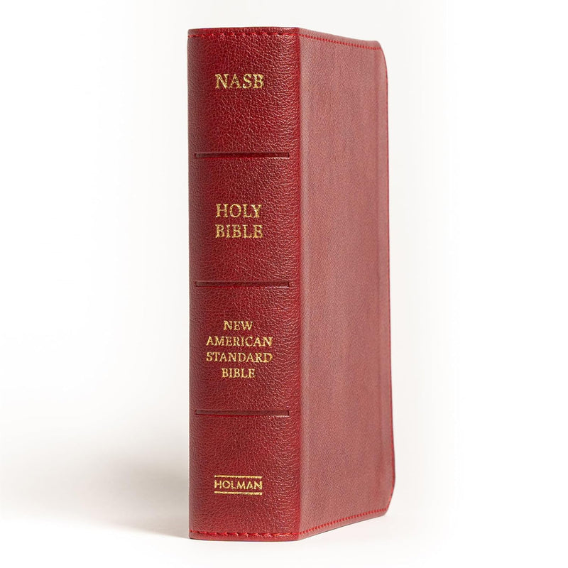 NASB Large Print Compact Reference Bible, Burgundy Leathersoft by Holman Bible Publishers