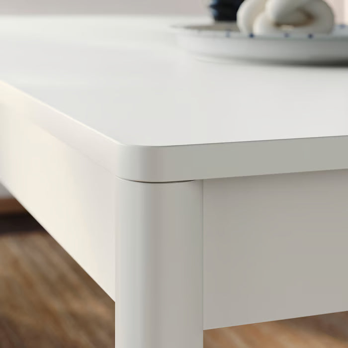 IKEA TONSTAD / TONSTAD Table and 6 chairs, off-white/off-white Fridtuna light beige, 200x85 cm (78 3/4x33 1/2 ")