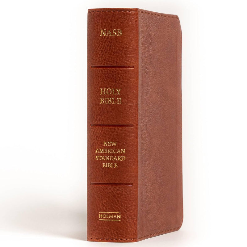NASB Large Print Compact Reference Bible, Burnt Sienna Leathersoft by Holman Bible Publishers