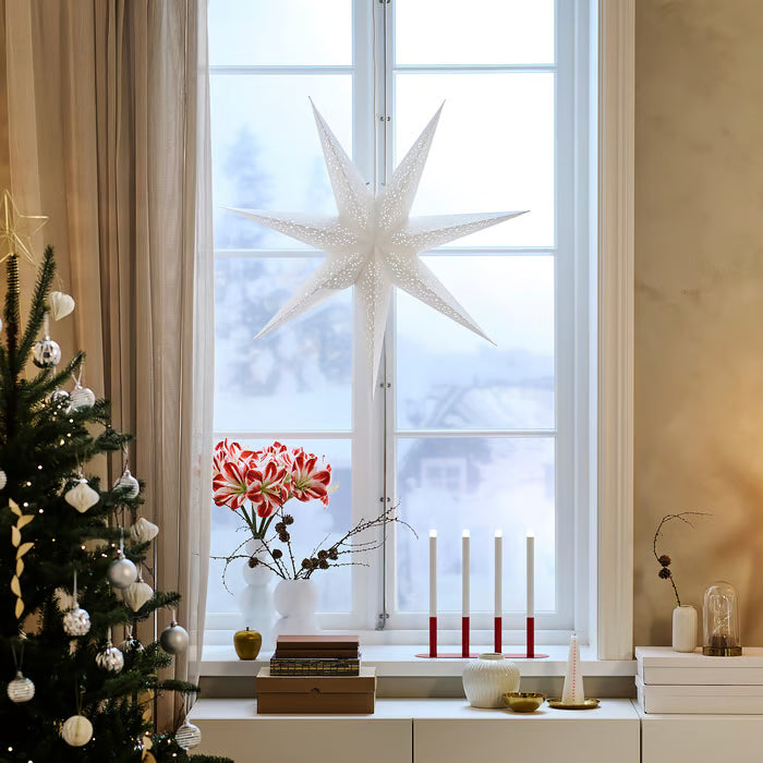 IKEA STRÅLA Lamp shade, lace/white, 90 cm (35 ")