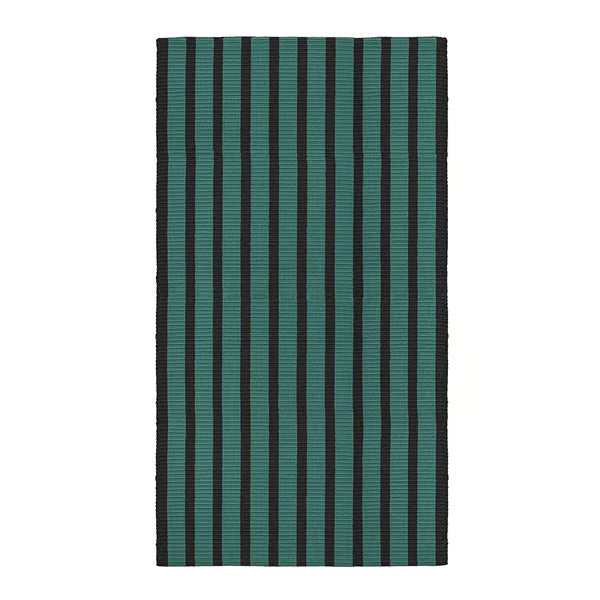 IKEA VÄGSKYLT Rug, flatwoven, blue-green/black, 80x150 cm (2 ' 7 "x4 ' 11 ")