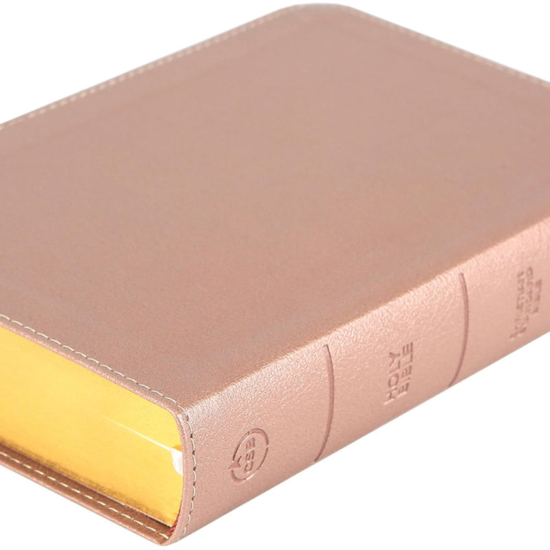 CSB On-The-Go Bible, Personal Size, Rose Gold LeatherTouch by CSB Bibles