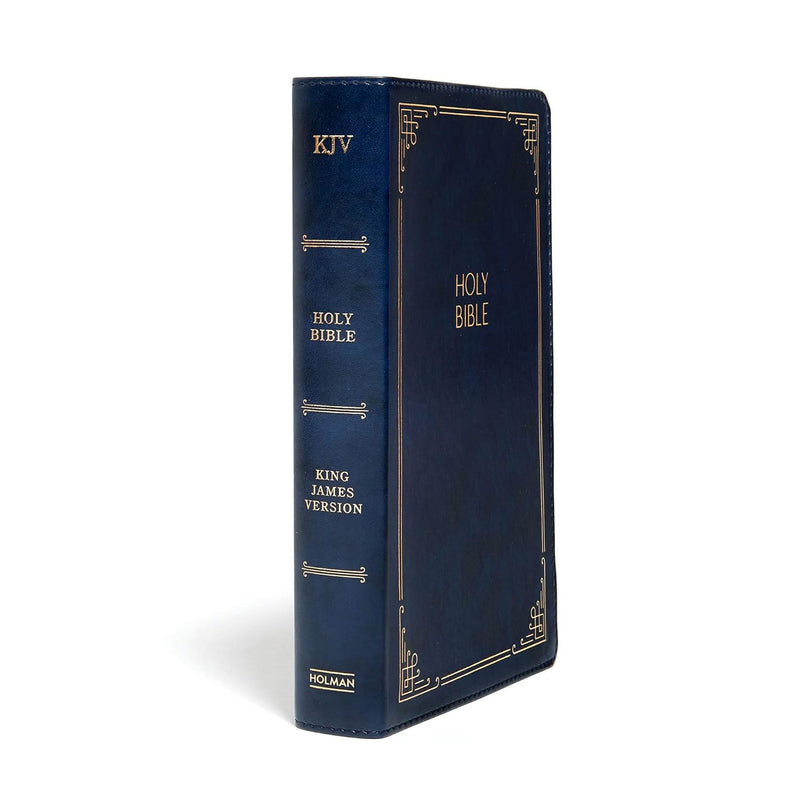 KJV Large Print Personal Size Reference Bible, Navy by Holman Bible