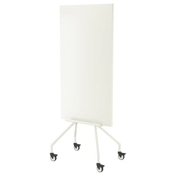 IKEA ELLOVEN Whiteboard/noticeboard with castors, white, 70x180 cm (27 1/2x70 7/8 ")