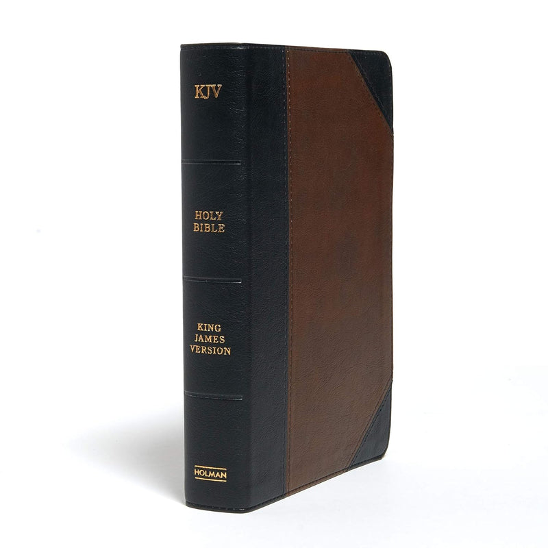 KJV Large Print Personal Size Reference Bible, Black/Brown by Holman Bible