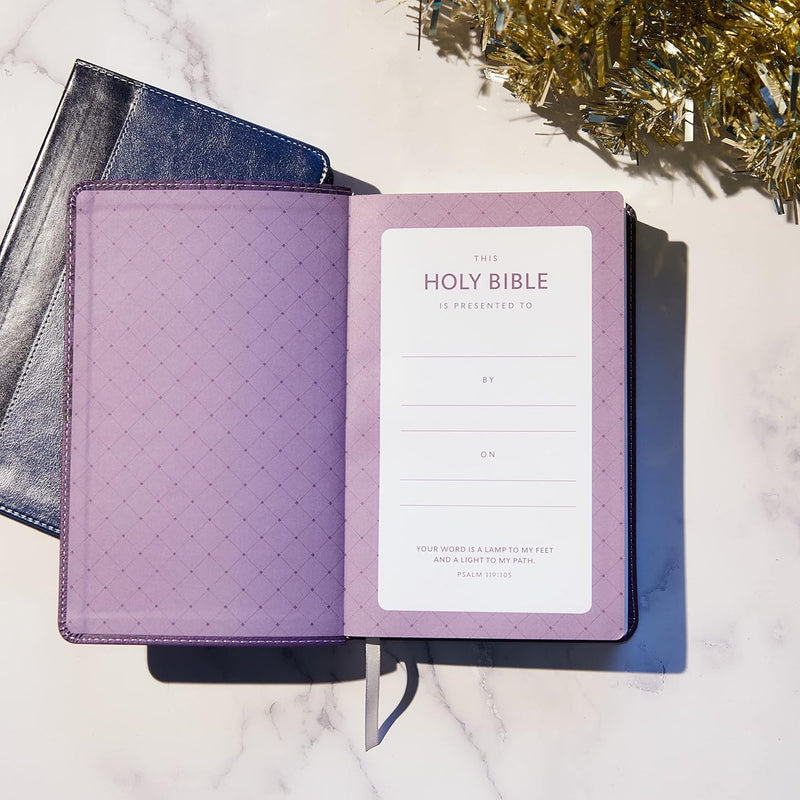 NKJV, Deluxe Gift Bible, Leathersoft, Gray, Red Letter, Comfort Print: Holy Bible, New King James Version  by Thomas Nelson