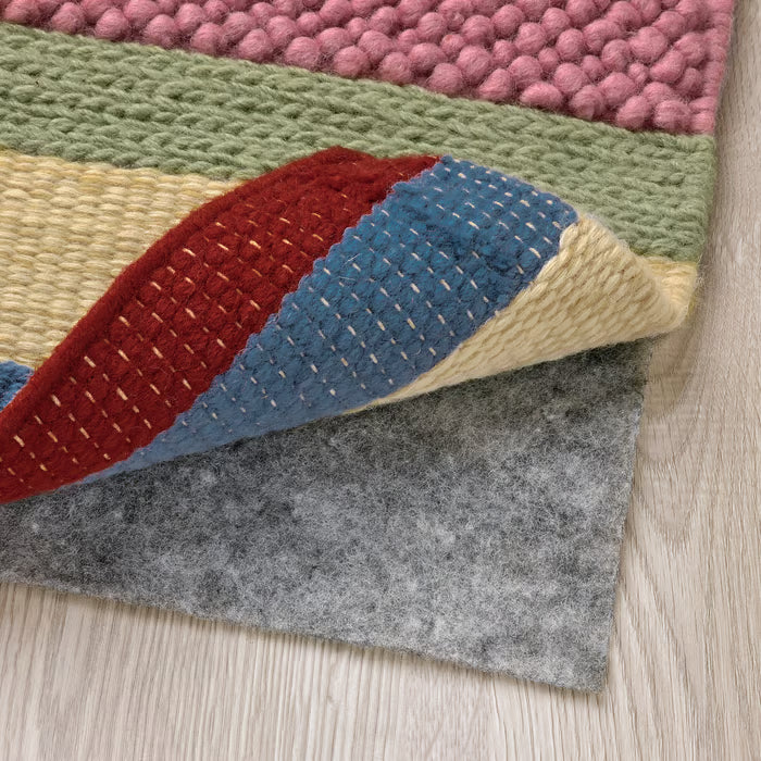 IKEA BRÖNDEN Rug, low pile, handmade multicolour/red, 170x240 cm (5 ' 7 "x7 ' 10 ")