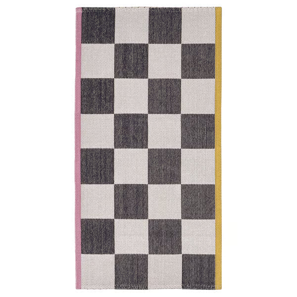 IKEA KLASSRUM Rug, flatwoven, white/black, 60x120 cm (2 ' 0 "x3 ' 11 ")