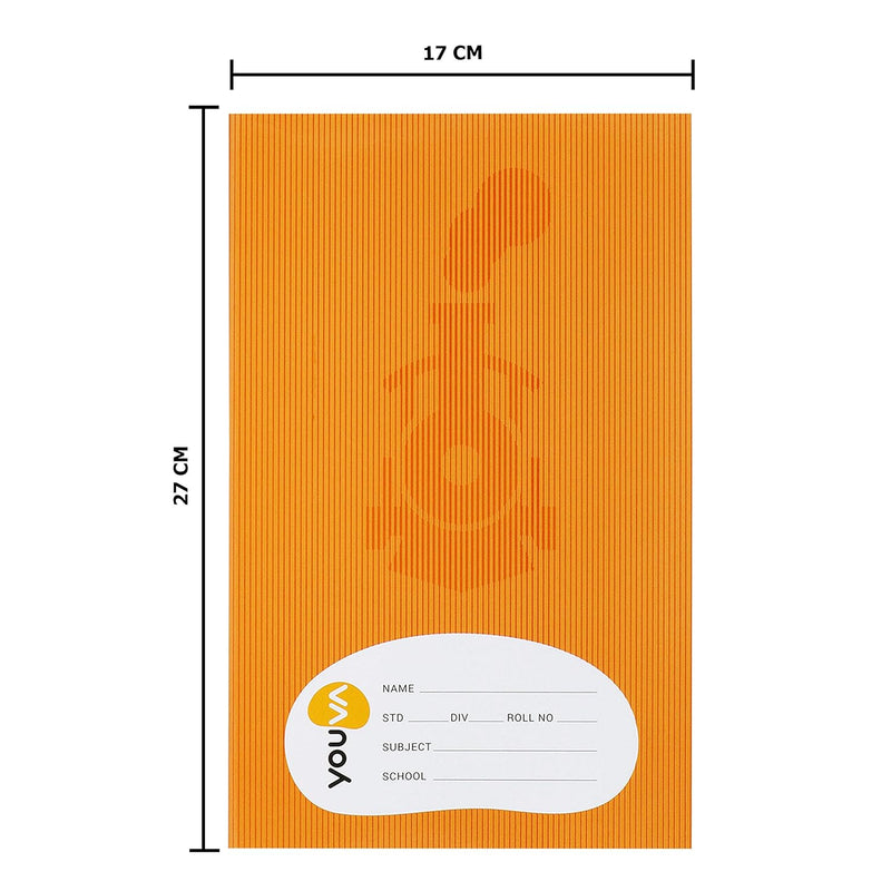 Navneet Youva Soft Bound Brown Cover Long Book - Single Line, 68 Pages (17x27 cm, Pack of 12)