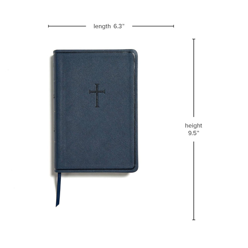 KJV Everyday Study Bible, Navy Cross Leather Touch by Holman Bible Publishers
