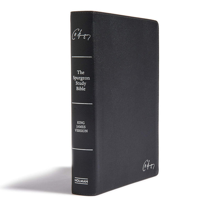 KJV Spurgeon Study Bible, Black Genuine Leather by Holman Bible Staff