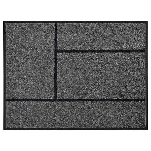 IKEA KOGE Door mat, grey/black, 69x90 cm (2 ' 3 "x2 ' 11 ")