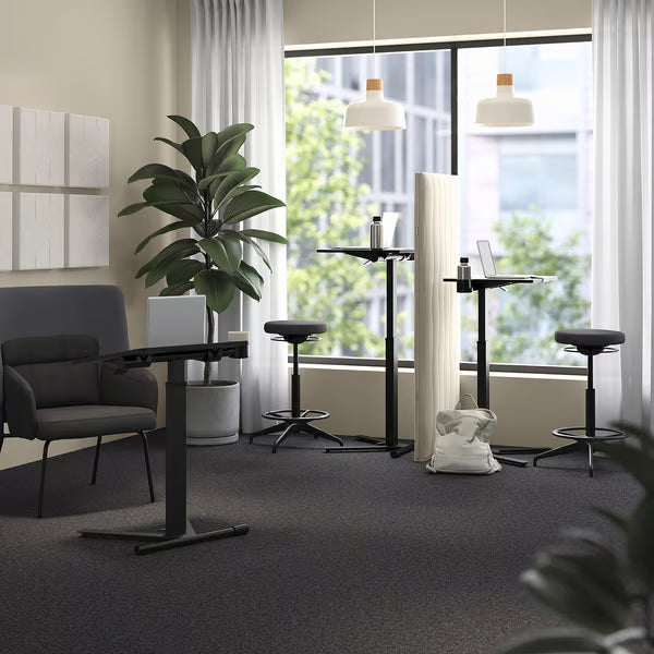 IKEA MITTZON Laptop table with castors, black, 66x50 cm (26x19 5/8 ")