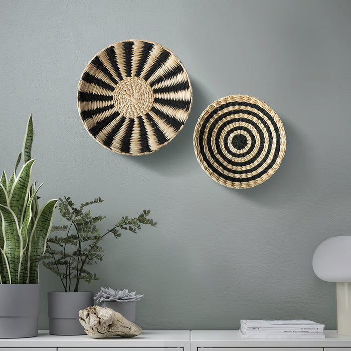 IKEA MAVINN Wall decoration, set of 2, banana fibre handmade