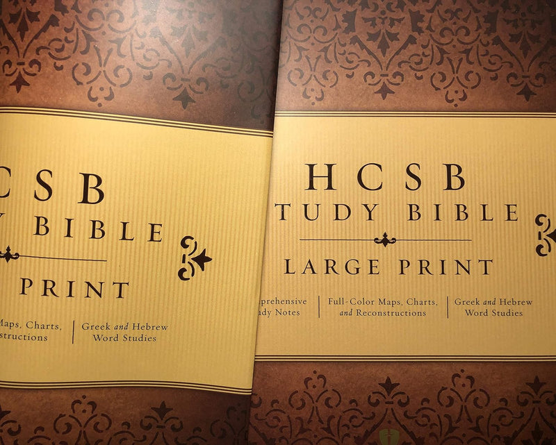 HCSB Large Print Study Bible, Hardcover by Holman Bible Staff