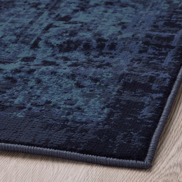 IKEA VONSBÄK Rug, low pile, dark blue, 133x195 cm (4 ' 4 "x6 ' 5 ")