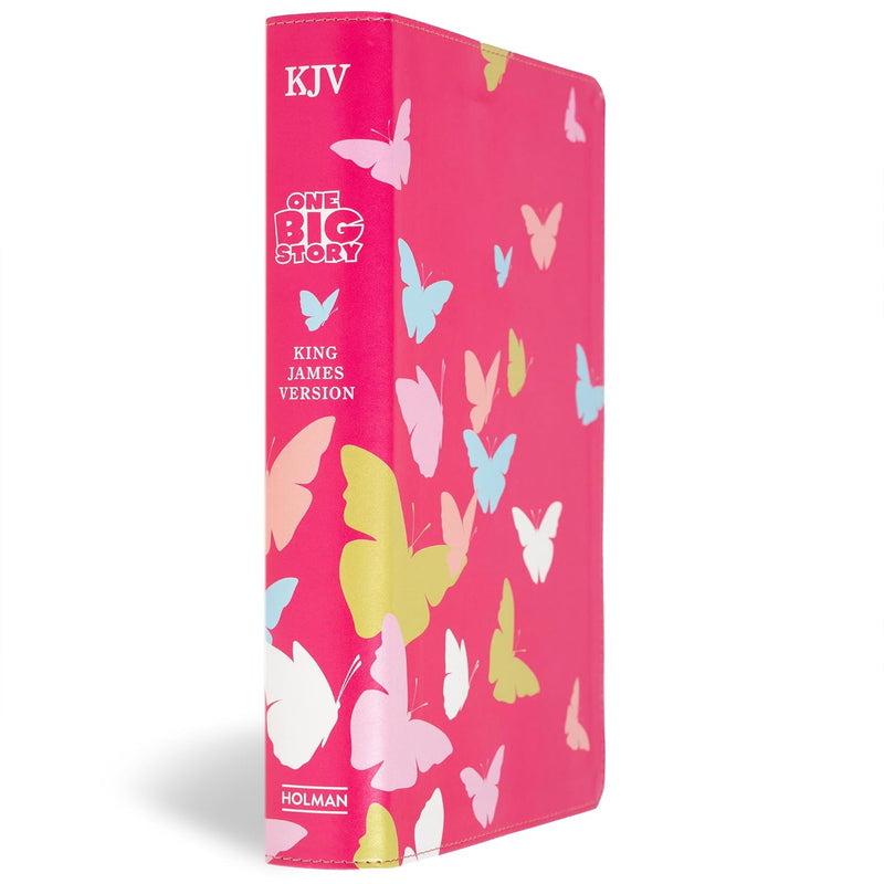 KJV One Big Story Bible, Pink LeatherTouch: Connecting Christ Throughout God's Story by Holman Bible Publishers