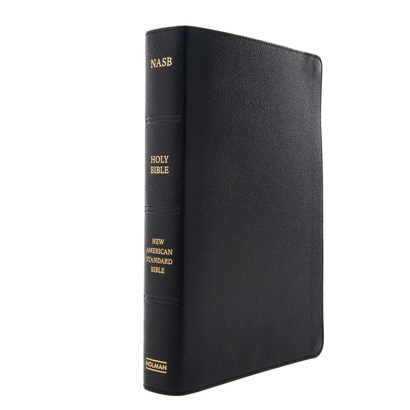NASB Super Giant Print Reference Bible – Black Genuine Leather, Indexed by Holman Bible Publishers