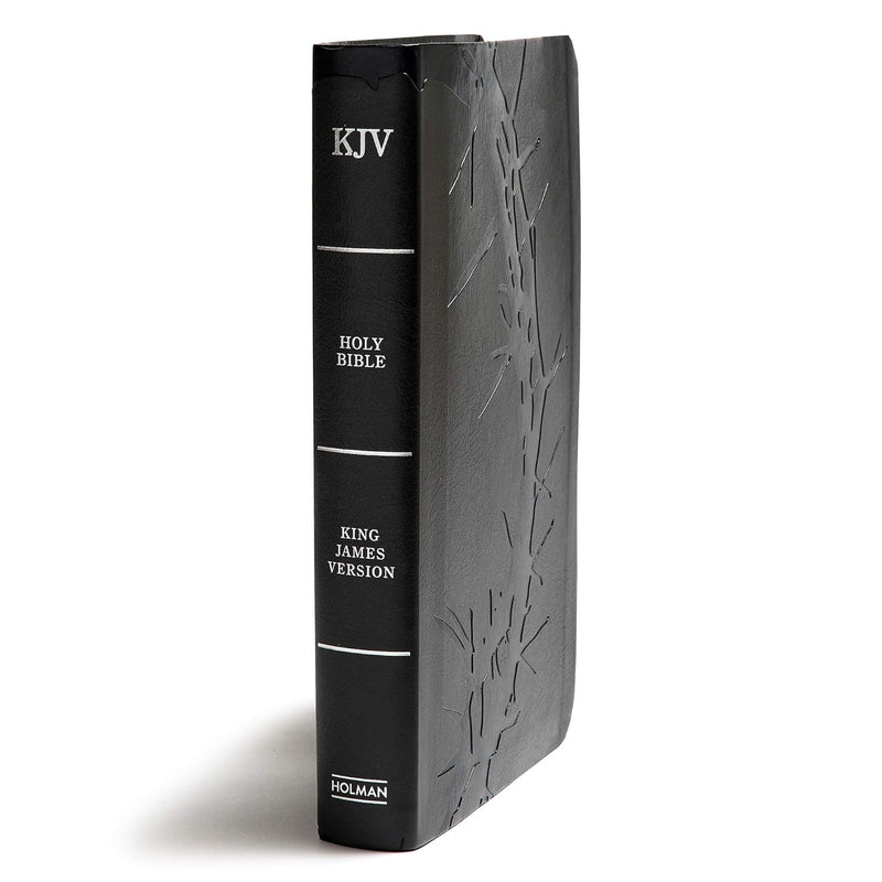 KJV Giant Print Reference Bible, Charcoal Leather Touch, Indexed by Holman Bible Publishers