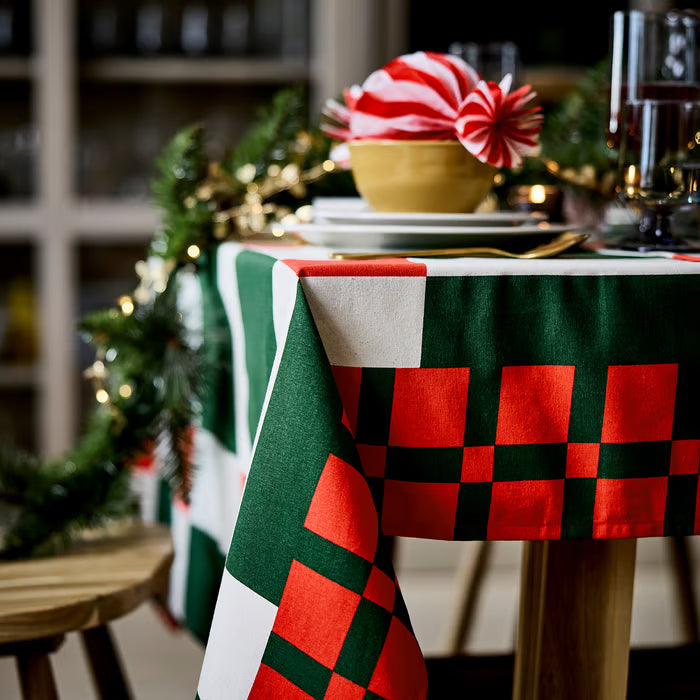 IKEA VINTERFINT Tablecloth, check pattern red/green, 145x240 cm (57x94 ")