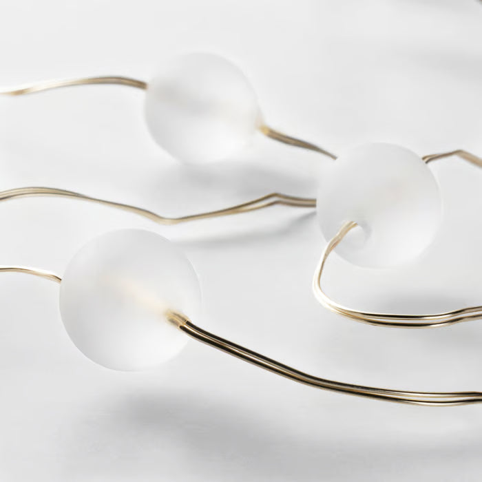 IKEA SNÖYRA LED lighting chain with 40 lights, indoor/battery-operated silver-colour