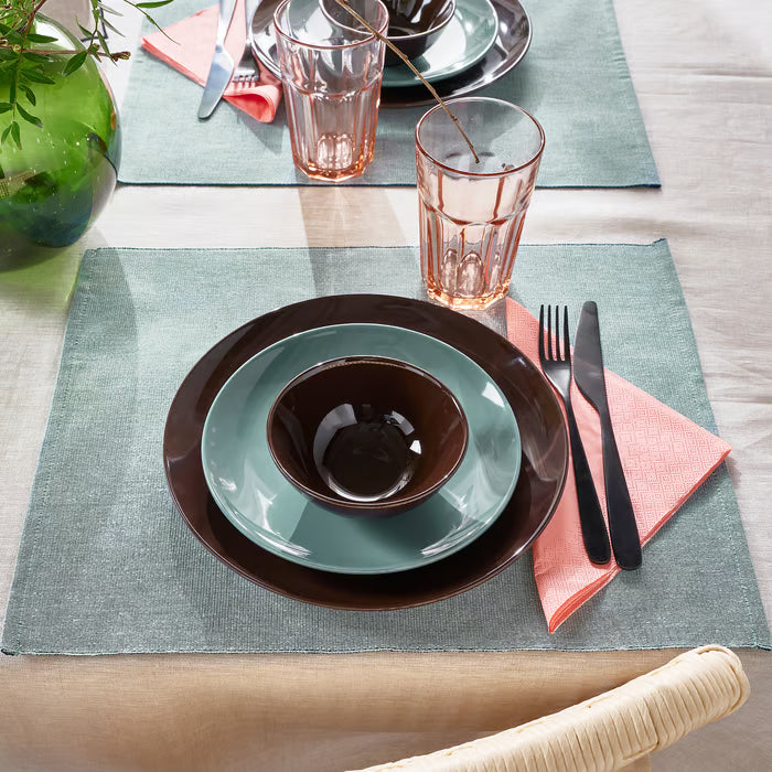 IKEA SVARTSENAP Place mat, green-blue, 35x45 cm (14x18 ")
