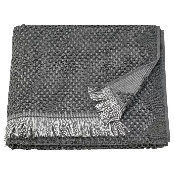IKEA FJÄLLSTARR Bath towel, dark grey, 70x140 cm (28x55 ")