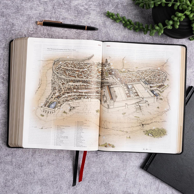 KJV Study Bible, Large Print Edition, Black Leathertouch Imitation Leather by Holman Bible Publishers