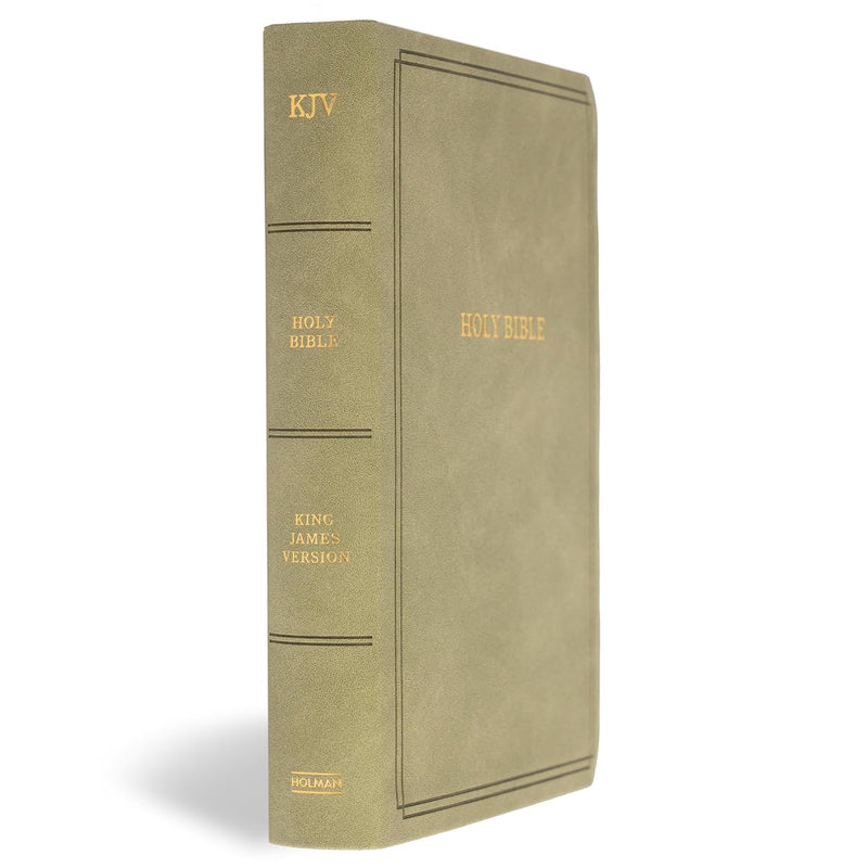 KJV Large Print Personal Size Reference Bible, Sage SuedeSoft LeatherTouch, Indexed by Holman Bible Publishers