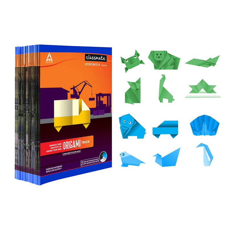 Classmate Origami Longbook - Single Line,272 X 167Mm, 172 Pages, Pack Of 12 Visit the Classmate Store