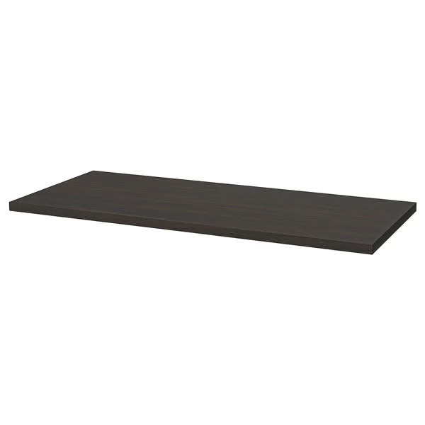 IKRA LAGKAPTEN / ALEX Desk, black-brown, 140x60 cm (55 1/8x23 5/8 ")