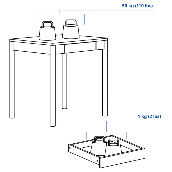IKEA TONSTAD Desk, off-white, 75x60 cm (29 1/2x23 5/8 ")