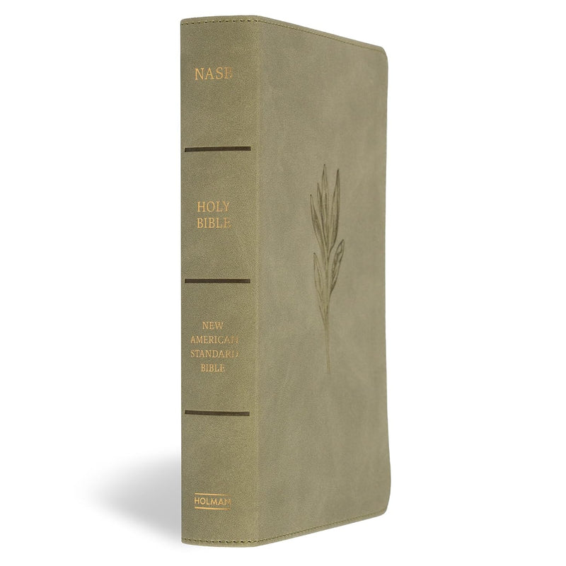 NASB Large Print Personal Size Reference Bible, Sage SuedeSoft LeatherTouch, Indexed by Holman Bible Publishers