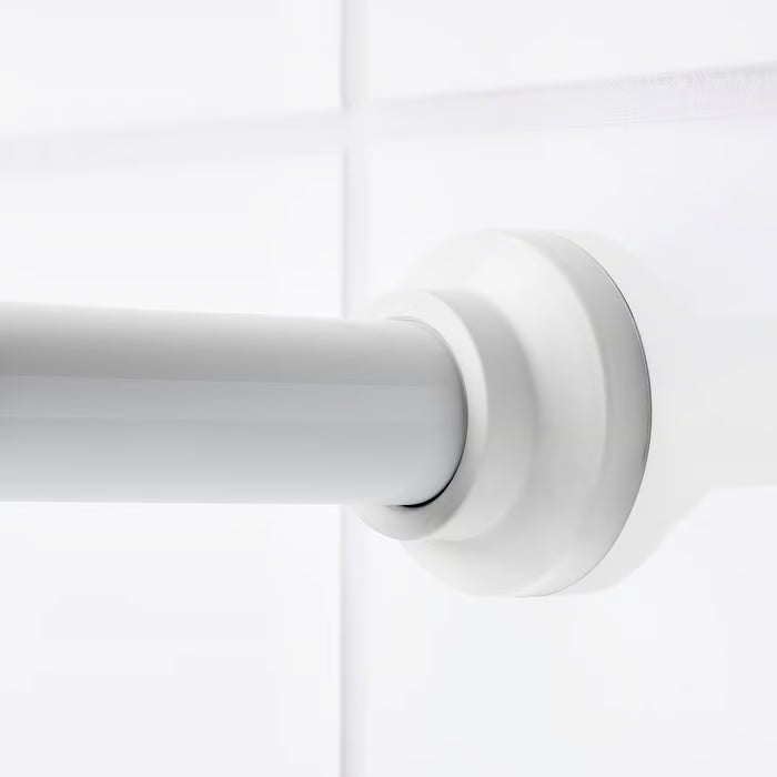 IKEA BOTAREN Shower curtain rod, white, 120-200 cm (47-79 ")