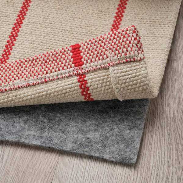 IKEA RIDSTIG Rug, flatwoven, off-white/red, 170x240 cm (5 ' 7 "x7 ' 10 ")