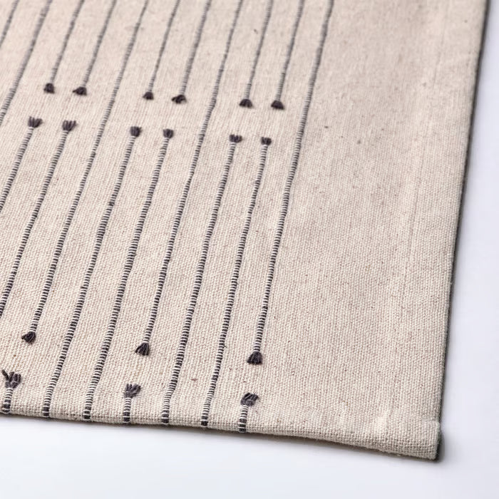 IKEA VARARV Table-runner, dark grey/natural, 35x150 cm (14x59 ")