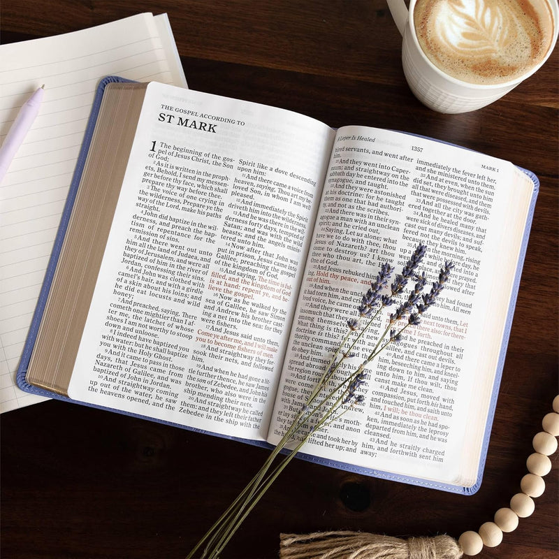 KJV Personal Size Giant Print Bible, Lavender Leather Touch – Large Print by Holman Bible Publishers