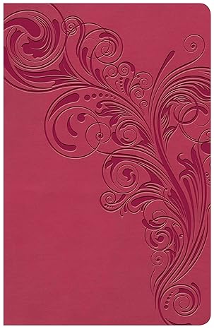 KJV Large Print Personal Size Reference Bible, Pink LeatherTouch, Indexed by Holman Bible Staff