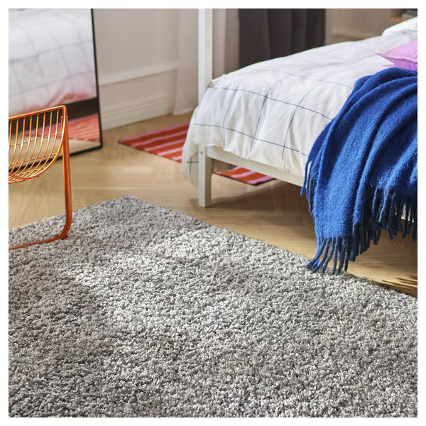 IKEA ARENDE Rug, high pile, grey, 120x180 cm (3 ' 11 "x5 ' 11 ")