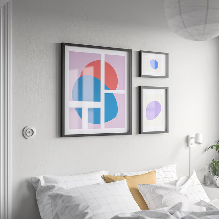 IKEA RÖDALM Frame for 5 pictures, black, 64x71 cm (25 ¼x28 ")