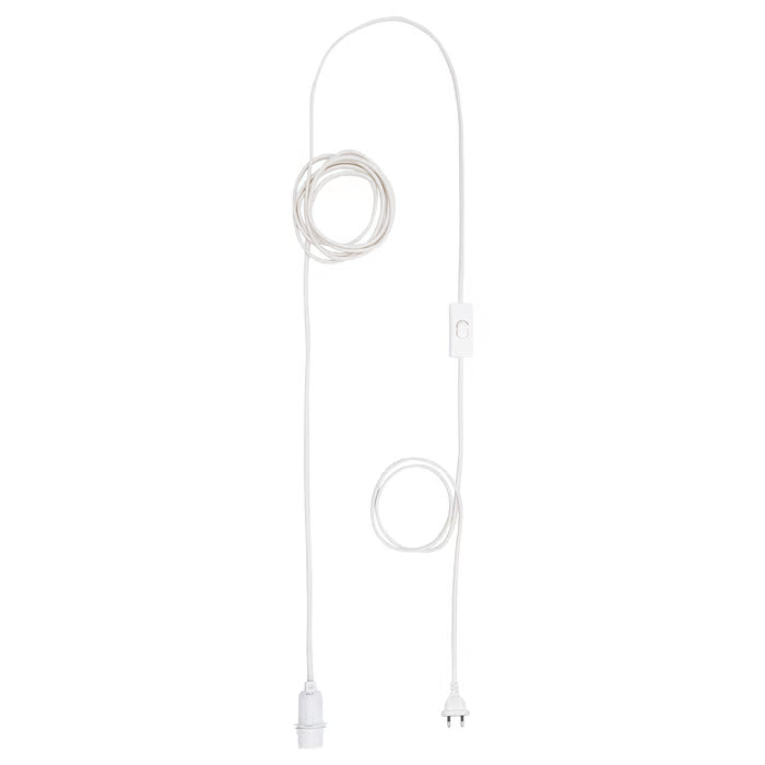 IKEA STRALA Cord set, white, 4 m (157 ")